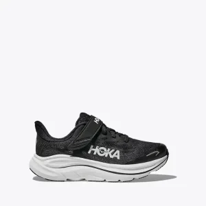 HOKA Clifton 10 Black White (Little Kids)
