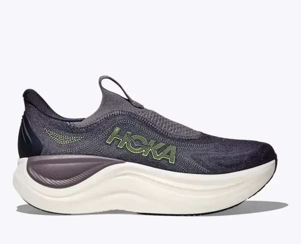 HOKA Skyward Laceless Squid Ink Neon Yuzu