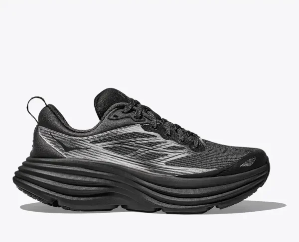 HOKA Stealth/Tech Bondi 8 Caged Silver Black