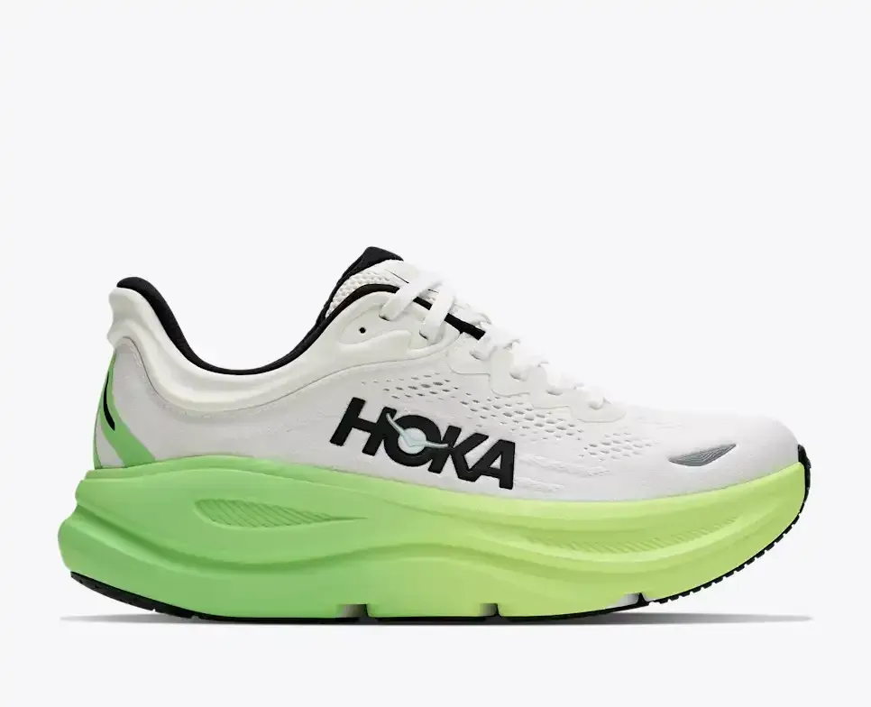 HOKA Bondi 9 White Tart Apple (Women's)