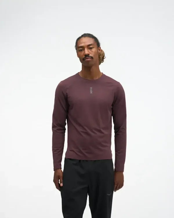 HOKA EveryRun Long Sleeve Deep Mauve