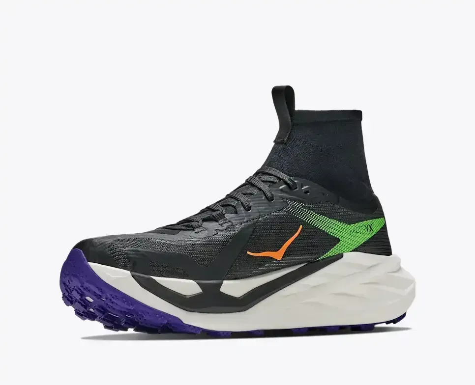 HOKA Tecton X 4 Black Neon Green