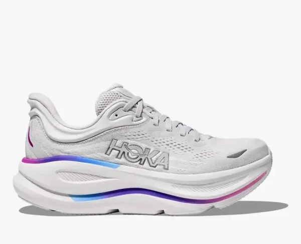 HOKA Bondi 9 Cosmic Grey White Mesh (Women's)